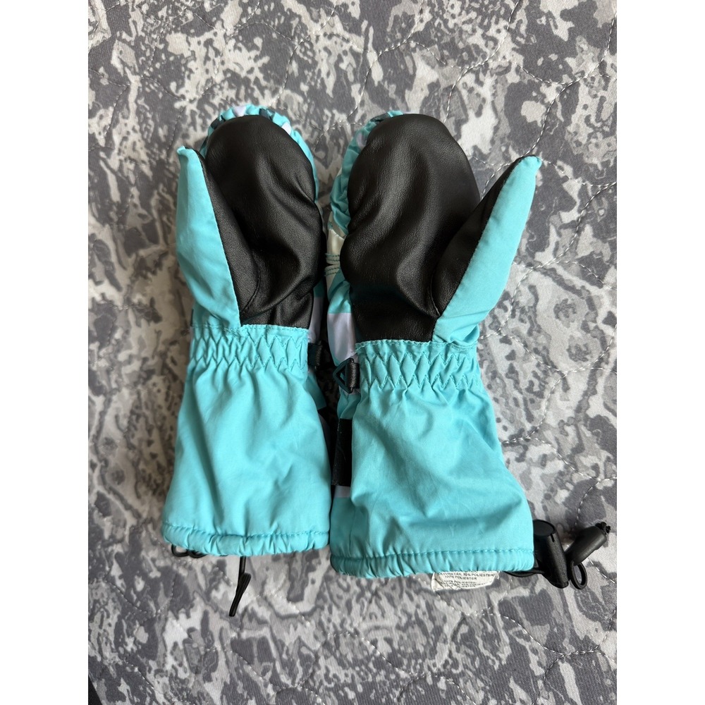 Dakine Toddler Brat Mittens Teal Turquoise Animal Monster Face Snow Mitts Size S - Picture 2 of 6